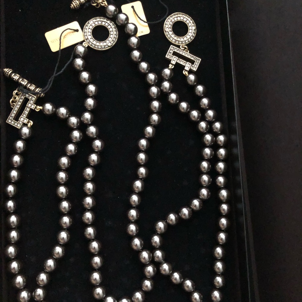 Heidi Daus Brand New in Original Box faux Tahitian pearl necklace set - Picture 2 of 3